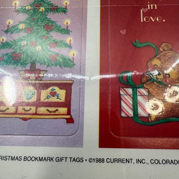 Lot of 3 (12 sheets) Vintage 1980s Gift Tags Labels Current Christmas Birthday - Picture 5 of 7